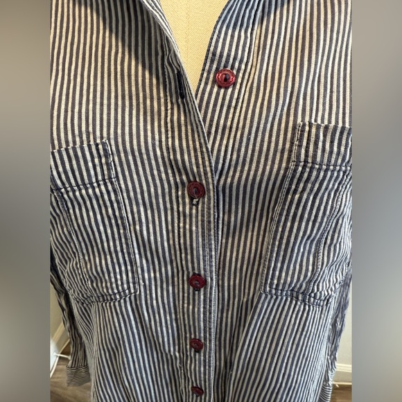 Tianello by Steve Barraza Striped Button-Down Tunic – Size Small - Picture 3 of 5